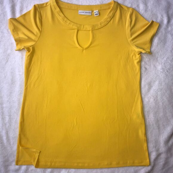 𝅺nwot Womens XSmall Petite Susan Graver SS Keyhole Blouse - Picture 1 of 8